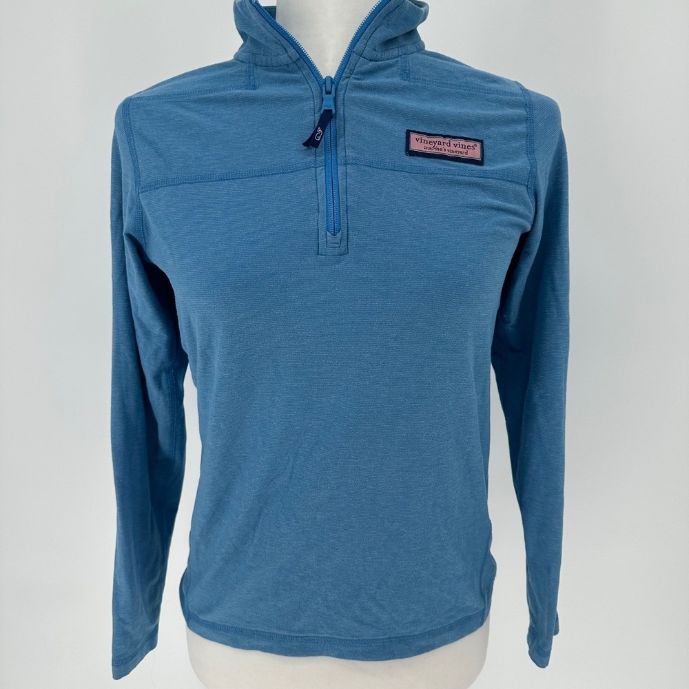 Vineyard Vines Edgartown Shep Shirt‎ Women's Blue Quarter Zip Pullover M